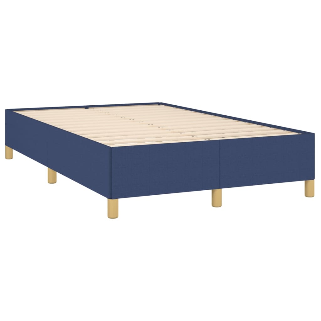 Πλαίσιο κρεβατιού χωρίς στρώμα μπλε 120x200cm ύφασμα