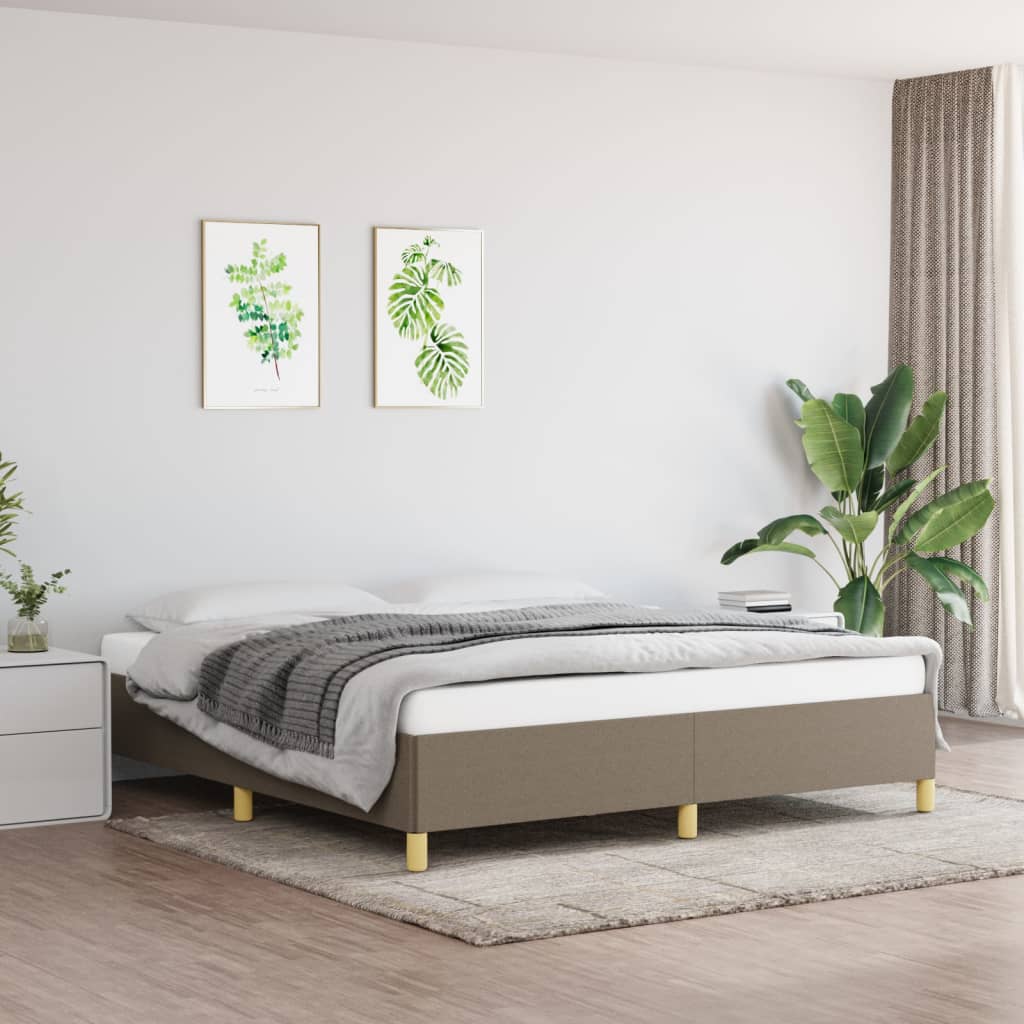 Σκελετός Κρεβατιού Χωρίς Στρώμα Taupe 180x200 εκ. Υφασμάτινο