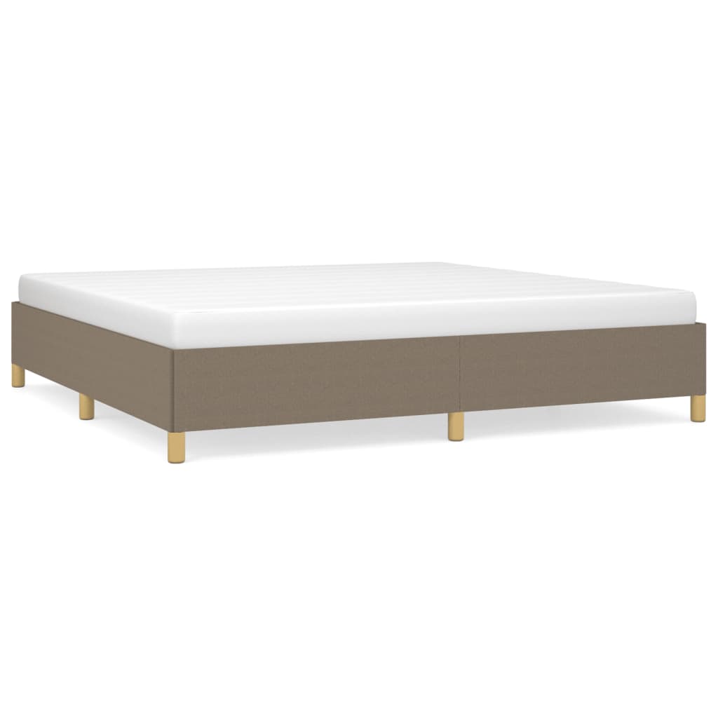 Σκελετός Κρεβατιού Χωρίς Στρώμα Taupe 200x200 εκ.Υφασμάτινο