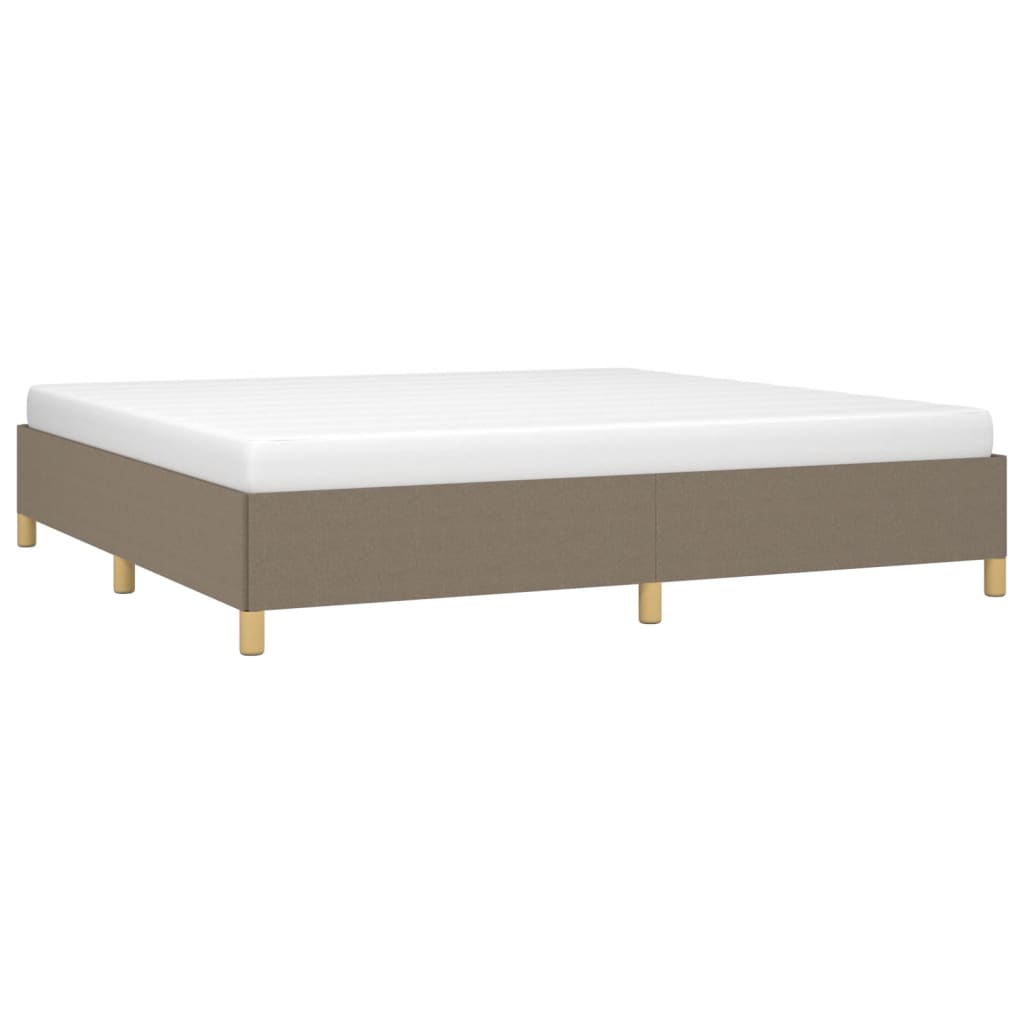 Σκελετός Κρεβατιού Χωρίς Στρώμα Taupe 200x200 εκ.Υφασμάτινο