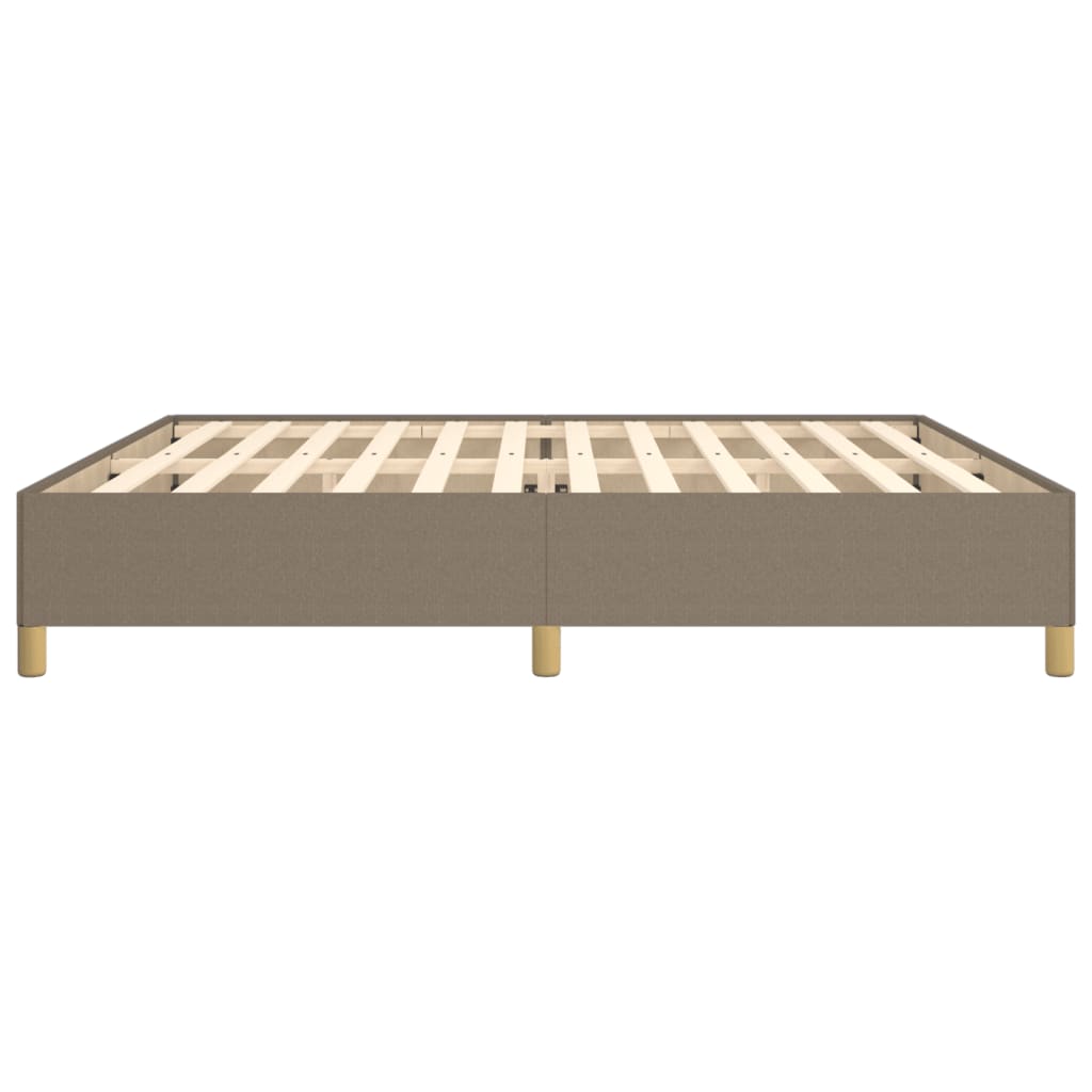 Σκελετός Κρεβατιού Χωρίς Στρώμα Taupe 200x200 εκ.Υφασμάτινο
