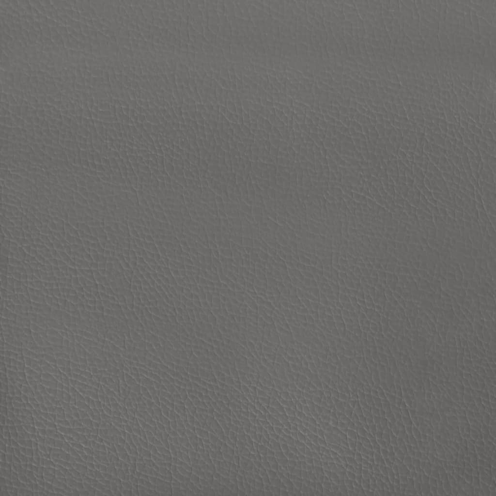 Πλαίσιο Κρεβατιού Γκρι 140x190 εκ. από Συνθετικό Δέρμα