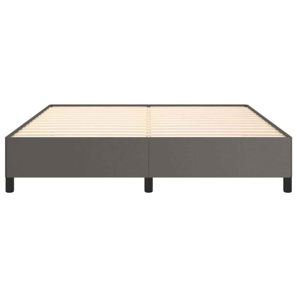 Πλαίσιο Κρεβατιού Γκρι 180x200 εκ. από Συνθετικό Δέρμα - Pakobazaar