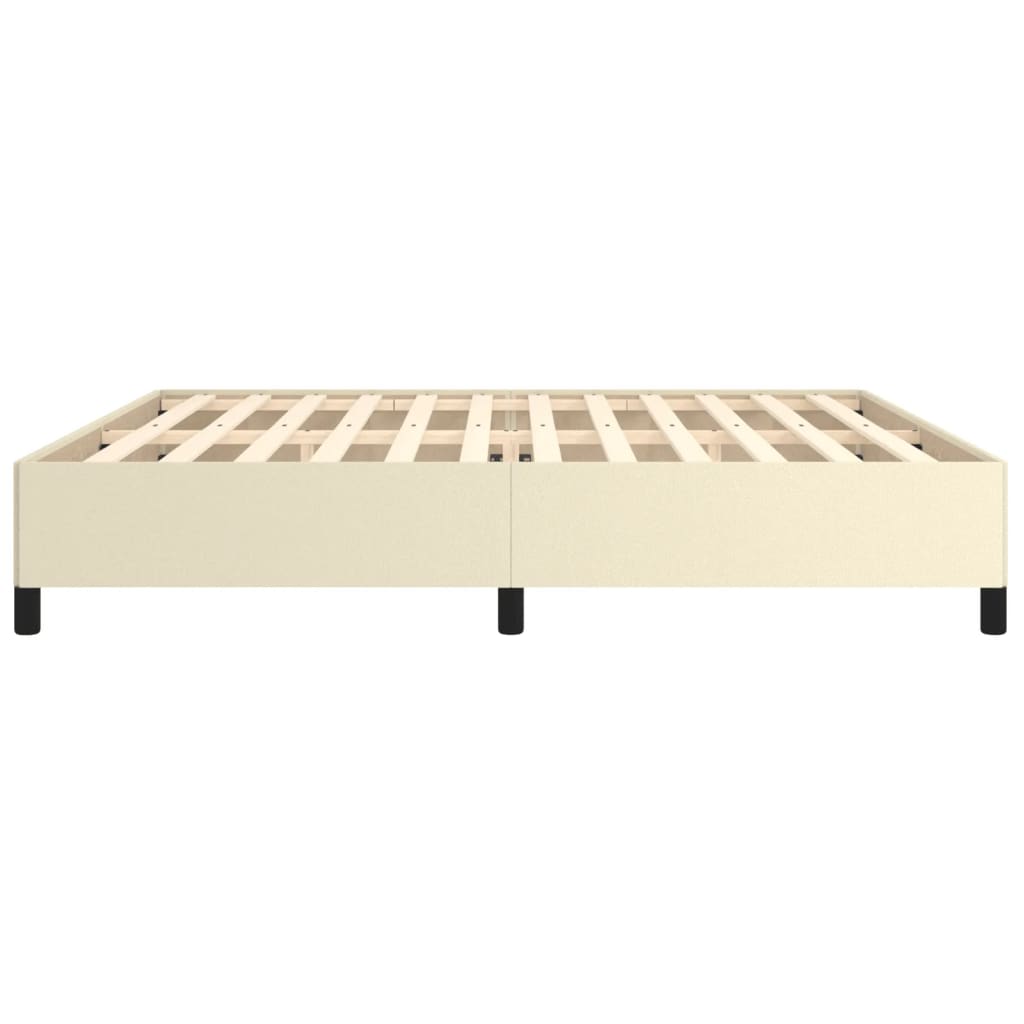 Πλαίσιο Κρεβατιού Κρεμ 200x200 εκ. από Συνθετικό Δέρμα