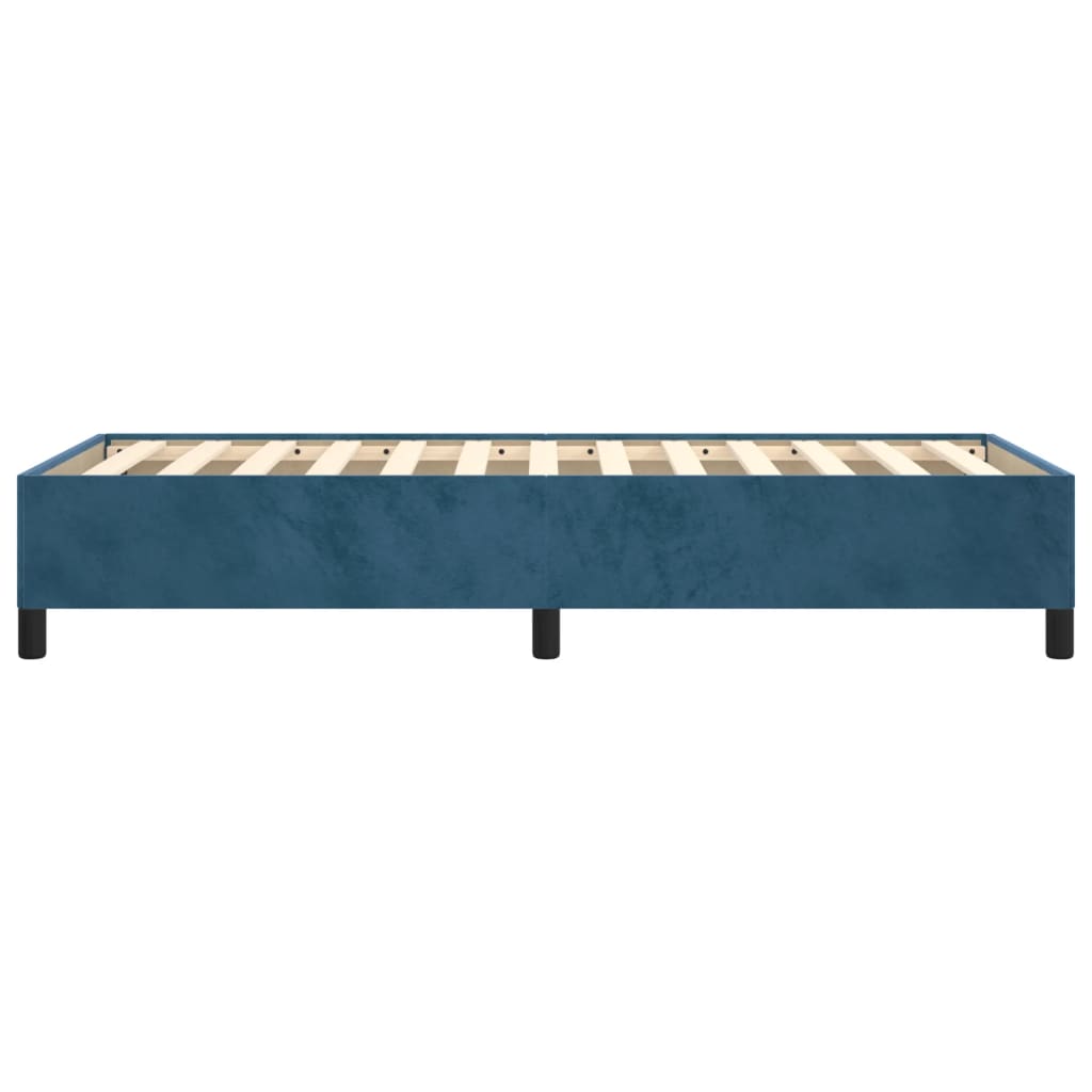 Σκελετός Κρεβατιού Χωρίς Στρώμα Σκ. Μπλε 90x200 εκ. Βελούδινο