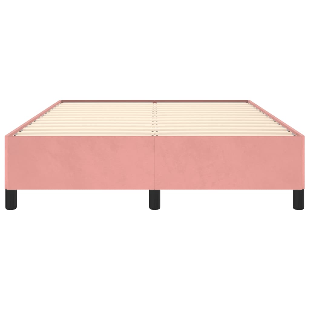 Πλαίσιο Κρεβατιού Ροζ 140 x 190 εκ. Βελούδινο