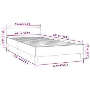 Σκελετός Κρεβατιού Χωρίς Στρώμα Σκ. Καφέ 90x200 εκ. Υφασμάτινο