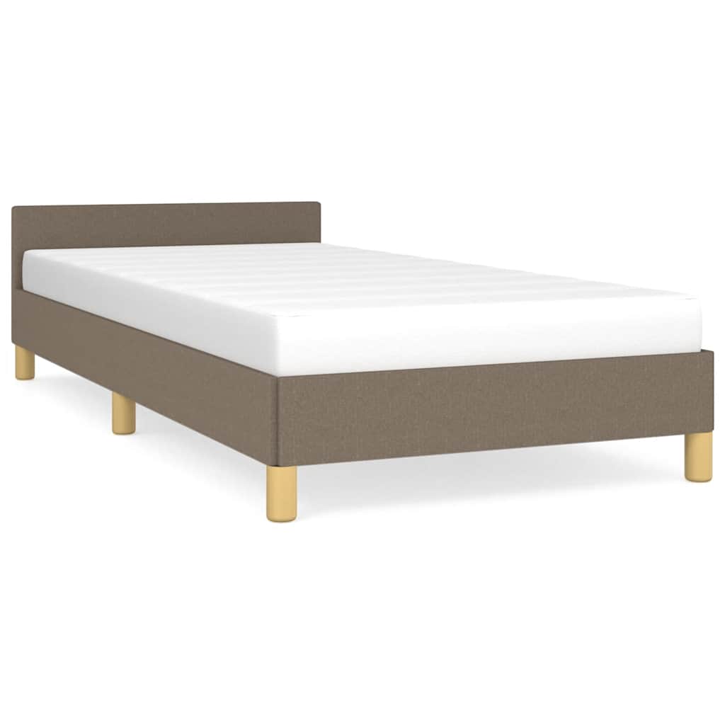 Σκελετός Κρεβατιού Χωρίς Στρώμα Taupe 100 x 200 εκ. Υφασμάτινο - Pakobazaar