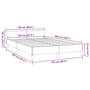 Σκελετός Κρεβατιού Χωρίς Στρώμα Σκ. Γκρι 120x200 εκ. Υφασμάτινο