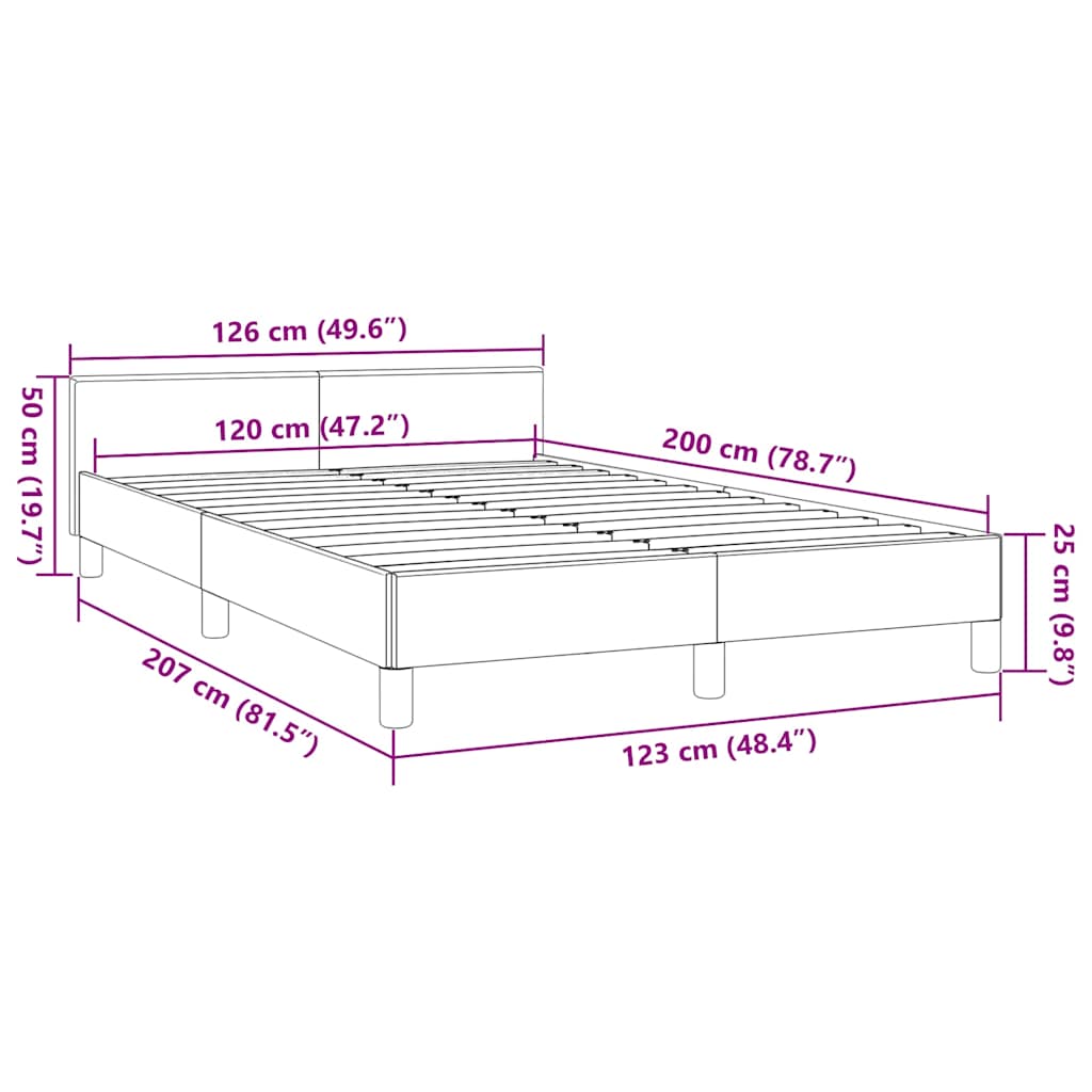 Σκελετός Κρεβατιού Χωρίς Στρώμα Πράσινο 120x200 εκ. Υφασμάτινο - Pakobazaar