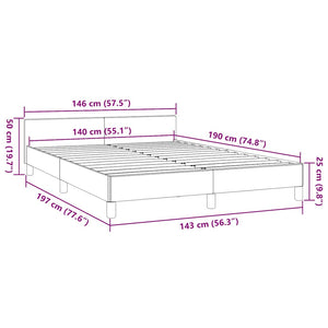 Σκελετός Κρεβατιού Χωρίς Στρώμα Taupe 140x190 εκ. Υφασμάτινο