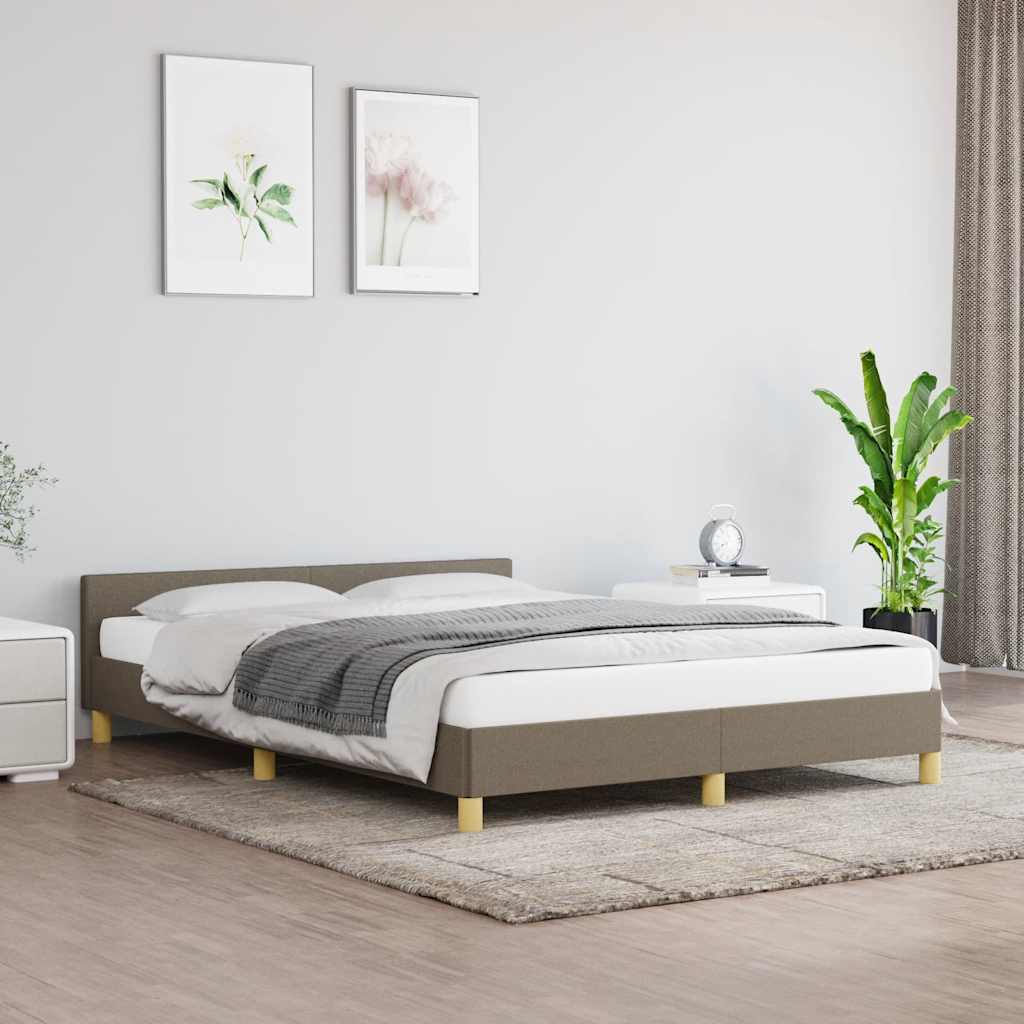 Σκελετός Κρεβατιού Χωρίς Στρώμα Taupe 140x190 εκ. Υφασμάτινο