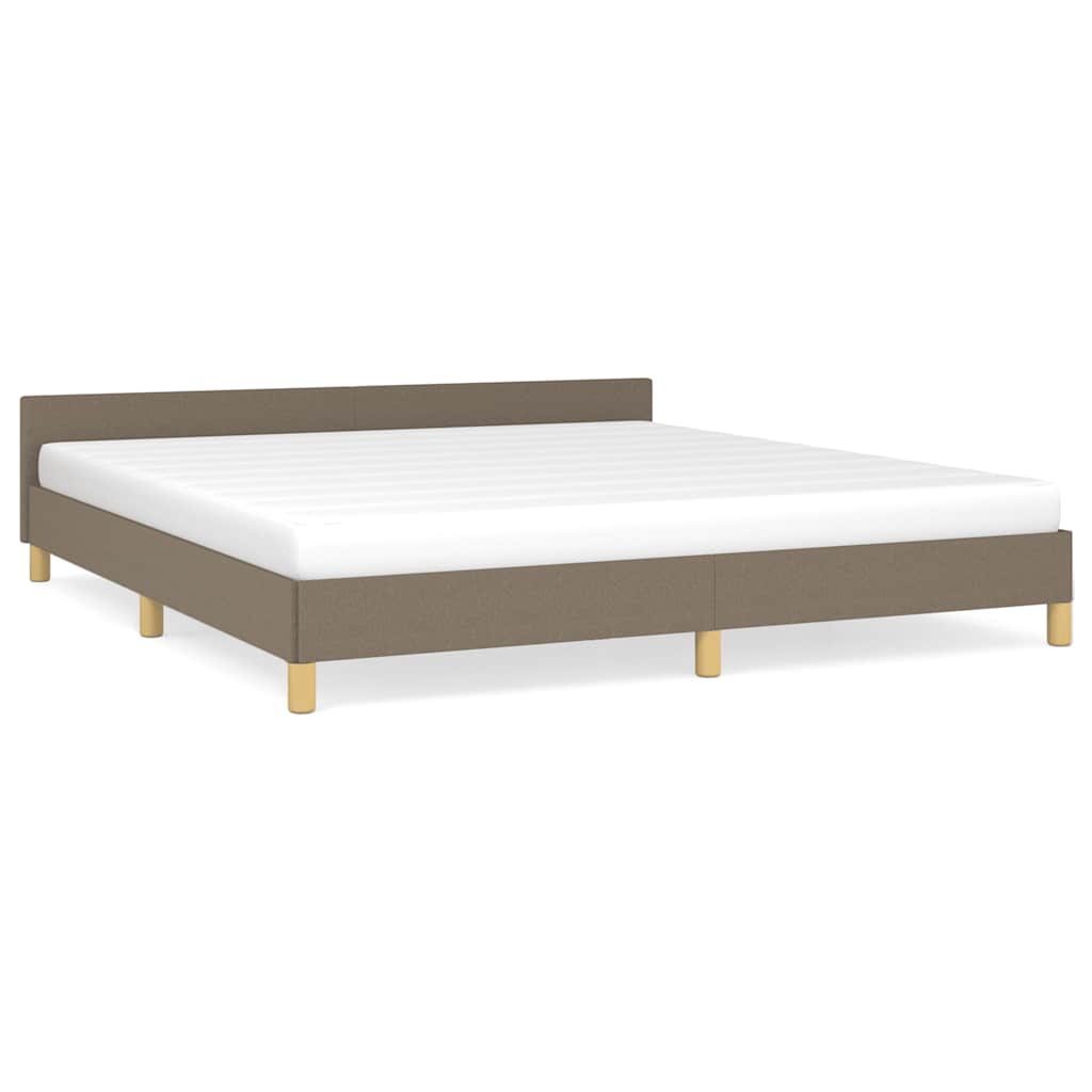 Σκελετός Κρεβατιού Χωρίς Στρώμα Taupe 160x200 εκ. Υφασμάτινο - Pakobazaar