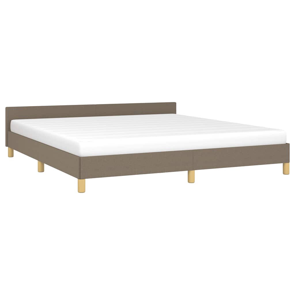 Σκελετός Κρεβατιού Χωρίς Στρώμα Taupe 160x200 εκ. Υφασμάτινο - Pakobazaar