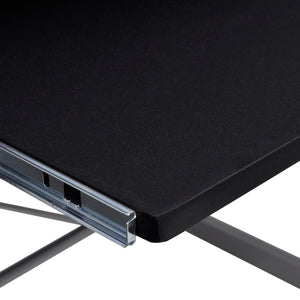 Γραφείο Υπολογιστή Γωνιακό Μαύρο 132x112x99 εκ. Επεξ. Ξύλο - PAKOBAZAAR