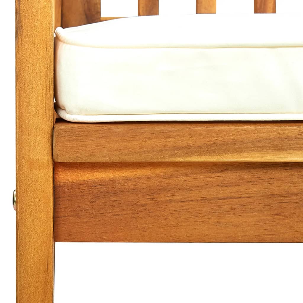 Καρέκλες Τραπεζαρίας Κήπου με Μαξιλάρια 4 τεμ. από Μασίφ Ακακία