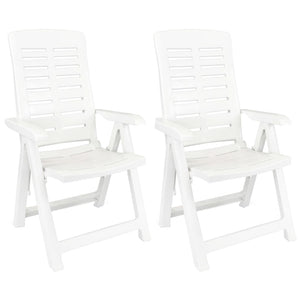Τραπεζαρία Κήπου Σετ 3 Τεμαχίων Λευκή από Πολυπροπυλένιο