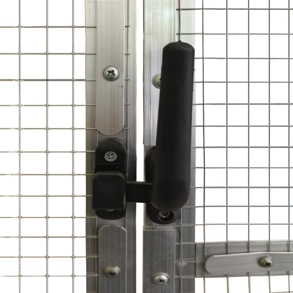 Κλουβί Ασημένιο 179 x 100 x 185 εκ. από Αλουμίνιο - PAKOBAZAAR