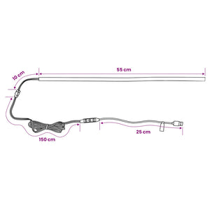 Λωρίδα LED με LED ταινίες φωτός Μαύρο 180 cm SMD5050 - Pakobazaar