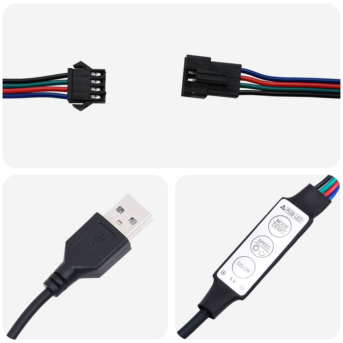 Λωρίδα LED 2 τμχ. Μαύρο SMD5050 - Pakobazaar