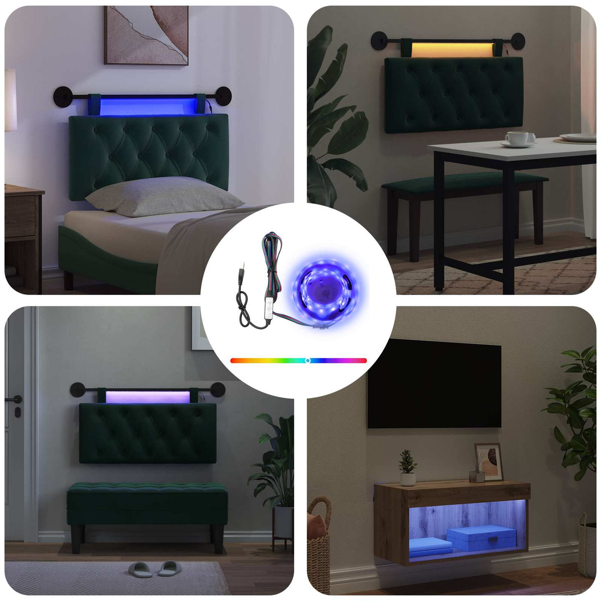 Λωρίδα LED 2 τμχ. Μαύρο SMD5050 - Pakobazaar