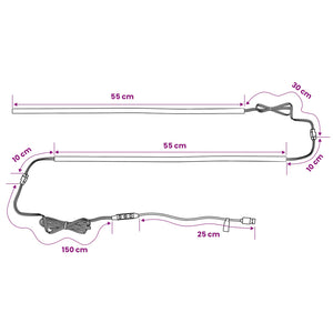 Λωρίδα LED 2 τμχ. Μαύρο SMD5050 - Pakobazaar