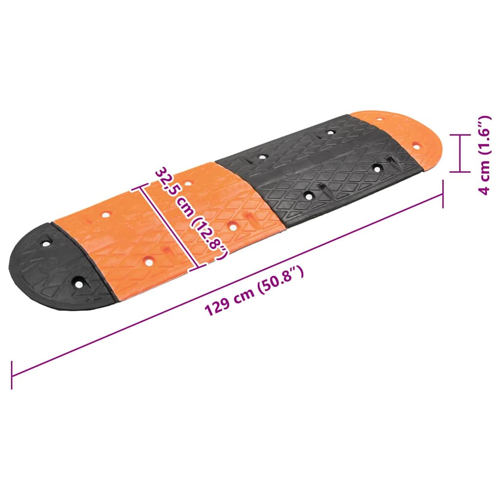 Σαμαράκι Δρόμου Κίτρινο & Μαύρο 129x32,5x4 εκ. από Καουτσούκ - PAKOBAZAAR