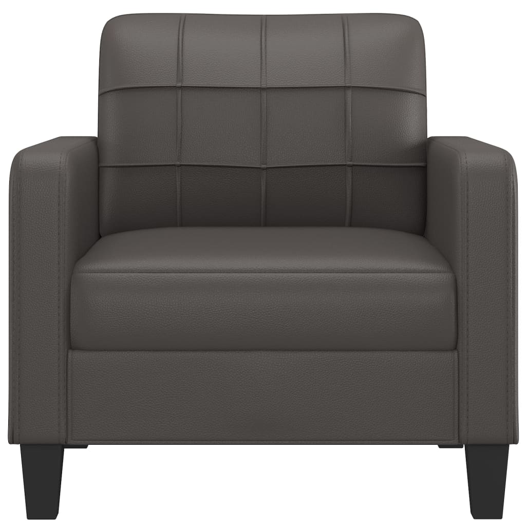 Πολυθρόνα Γκρι 60 εκ. Συνθετικό δέρμα