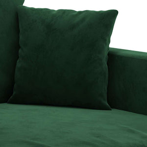 Καναπές Διθέσιος Σκούρο Πράσινο 140 εκ. Βελούδινος
