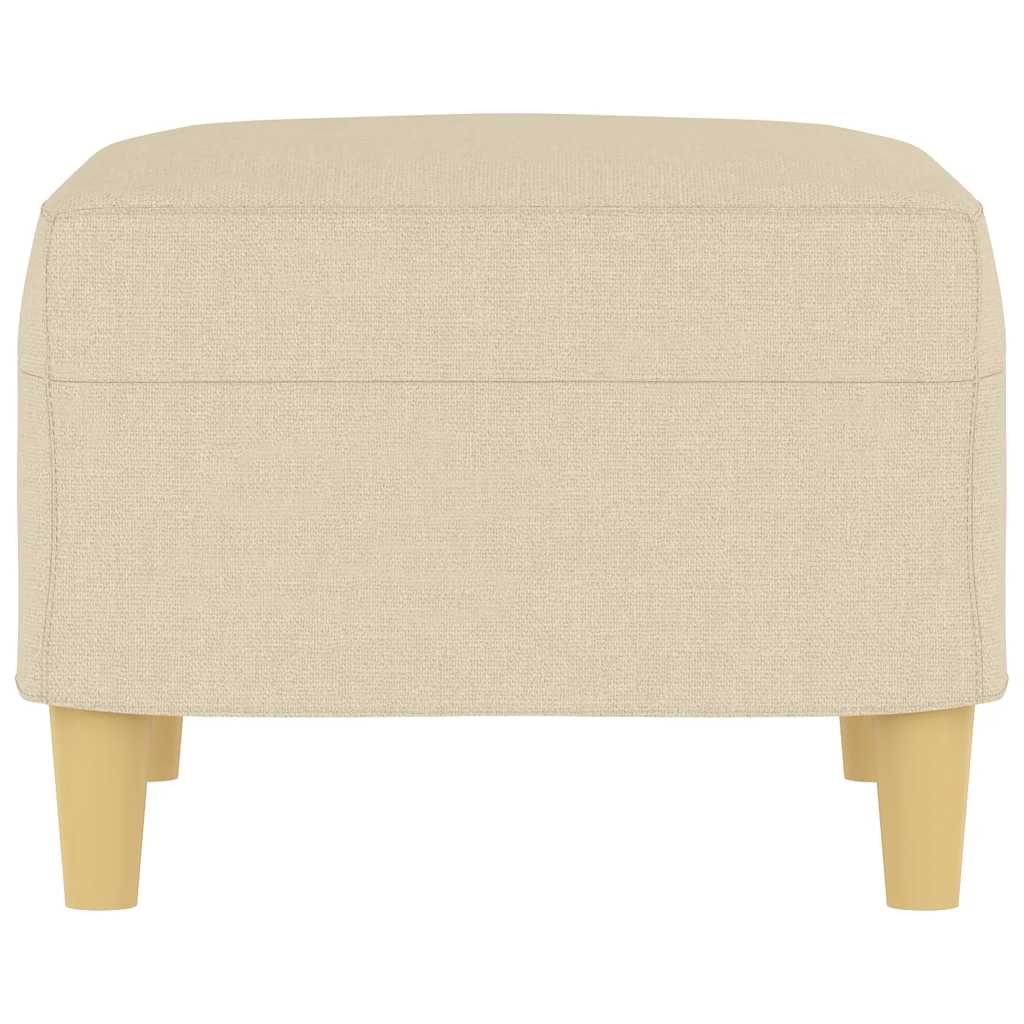 Υποπόδιο Κρεμ 60x50x41 εκ. Υφασμάτινο - Pakobazaar