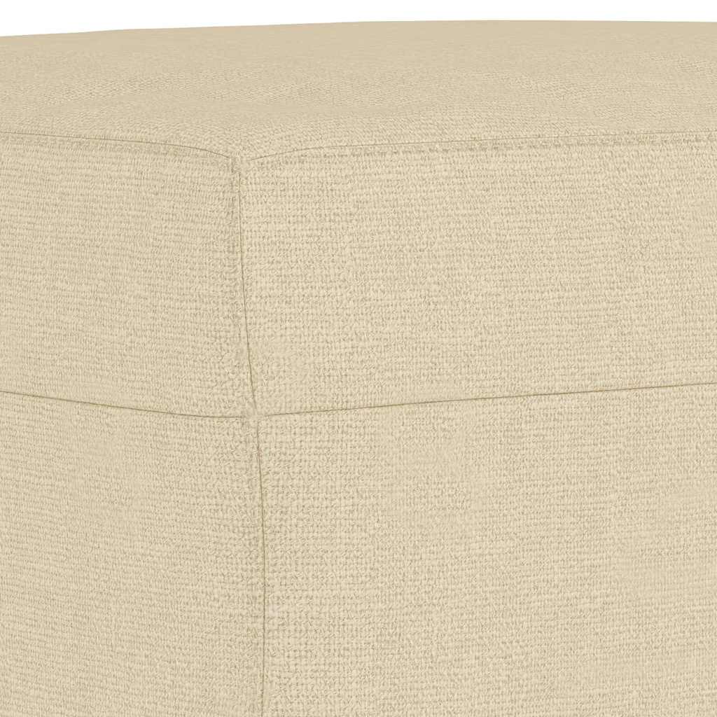 Υποπόδιο Κρεμ 60x50x41 εκ. Υφασμάτινο - Pakobazaar