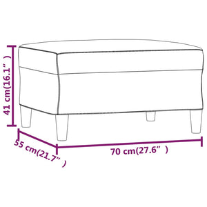 Υποπόδιο Κρεμ 70 x 55 x 41 εκ. Υφασμάτινο - Pakobazaar
