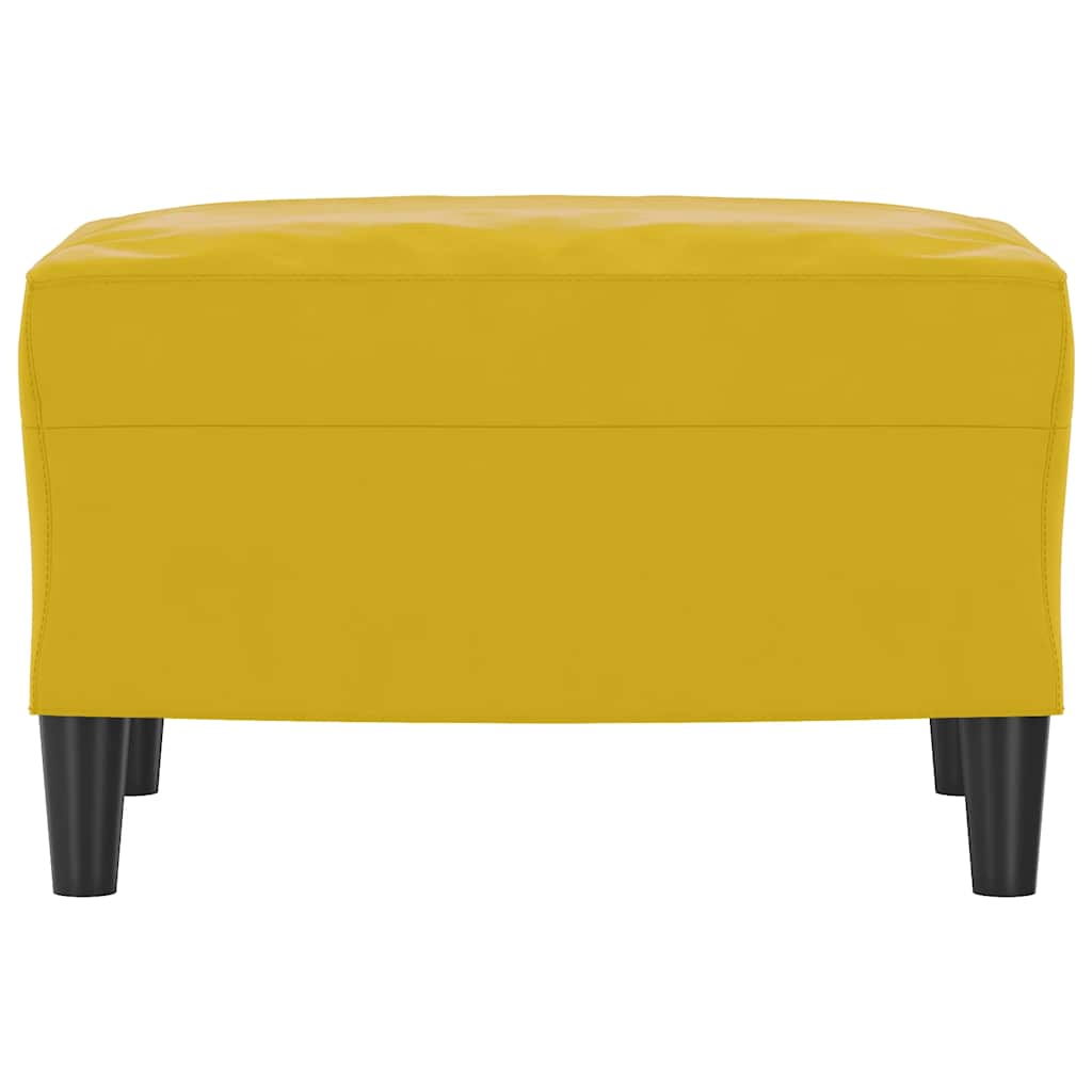 Υποπόδιο Κίτρινο 60x50x41 εκ. Βελούδινο