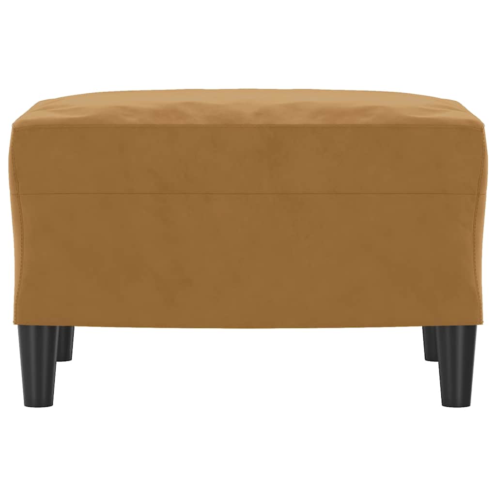 Υποπόδιο Καφέ 60x50x41 εκ. Βελούδινο - Pakobazaar