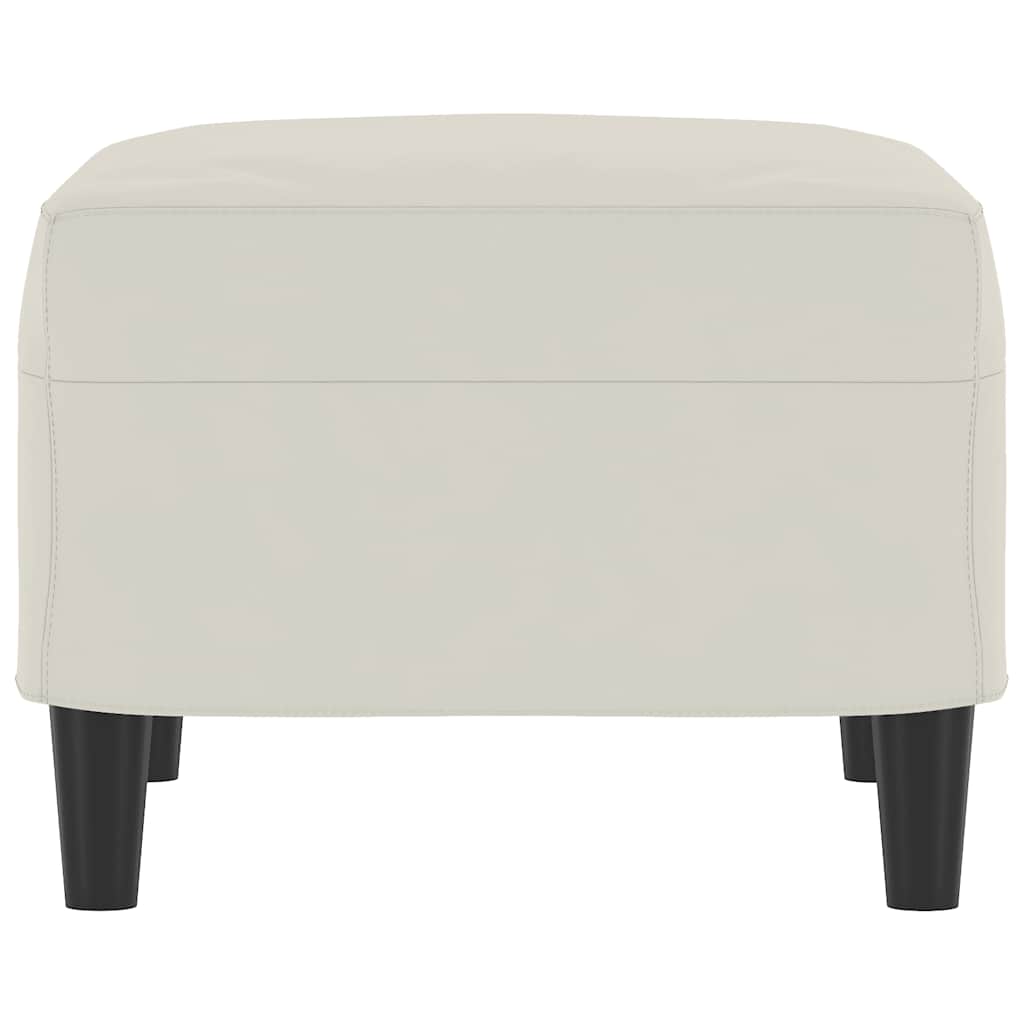 Υποπόδιο Κρεμ 60x50x41 εκ. Βελούδινο