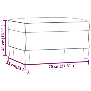Υποπόδιο Μαύρο 70 x 55 x 41 εκ. Υφασμάτινο