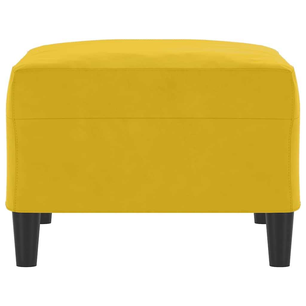 Σκαμπό/Υποπόδιο Κίτρινο 70x55x41 εκ. Βελούδινο