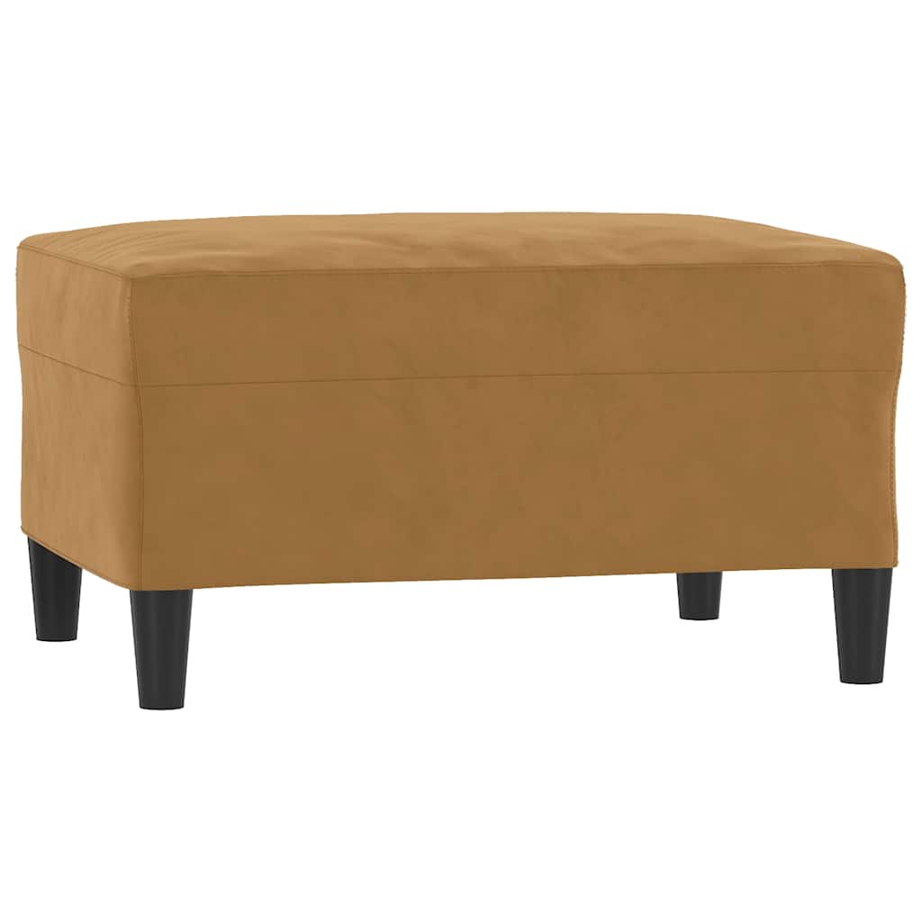 Υποπόδιο Καφέ 70x55x41 εκ. Βελούδινο - Pakobazaar