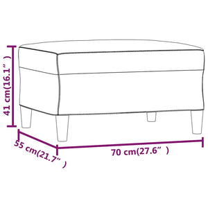Υποπόδιο Καφέ 70x55x41 εκ. Βελούδινο - Pakobazaar