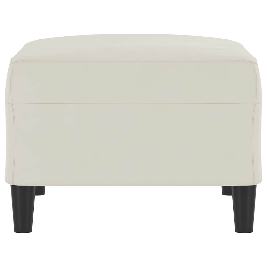 Υποπόδιο Κρεμ 70x55x41 εκ. Βελούδινο - Pakobazaar