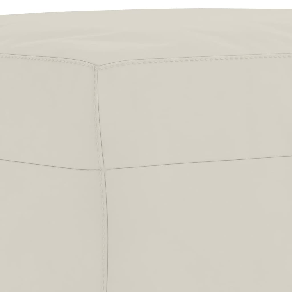Υποπόδιο Κρεμ 70x55x41 εκ. Βελούδινο - Pakobazaar