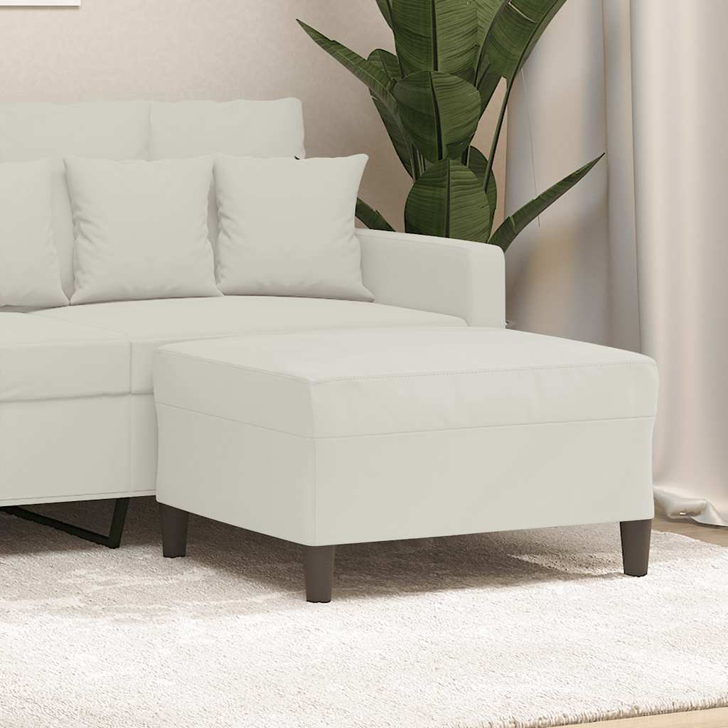 Υποπόδιο Κρεμ 70x55x41 εκ. Βελούδινο - Pakobazaar
