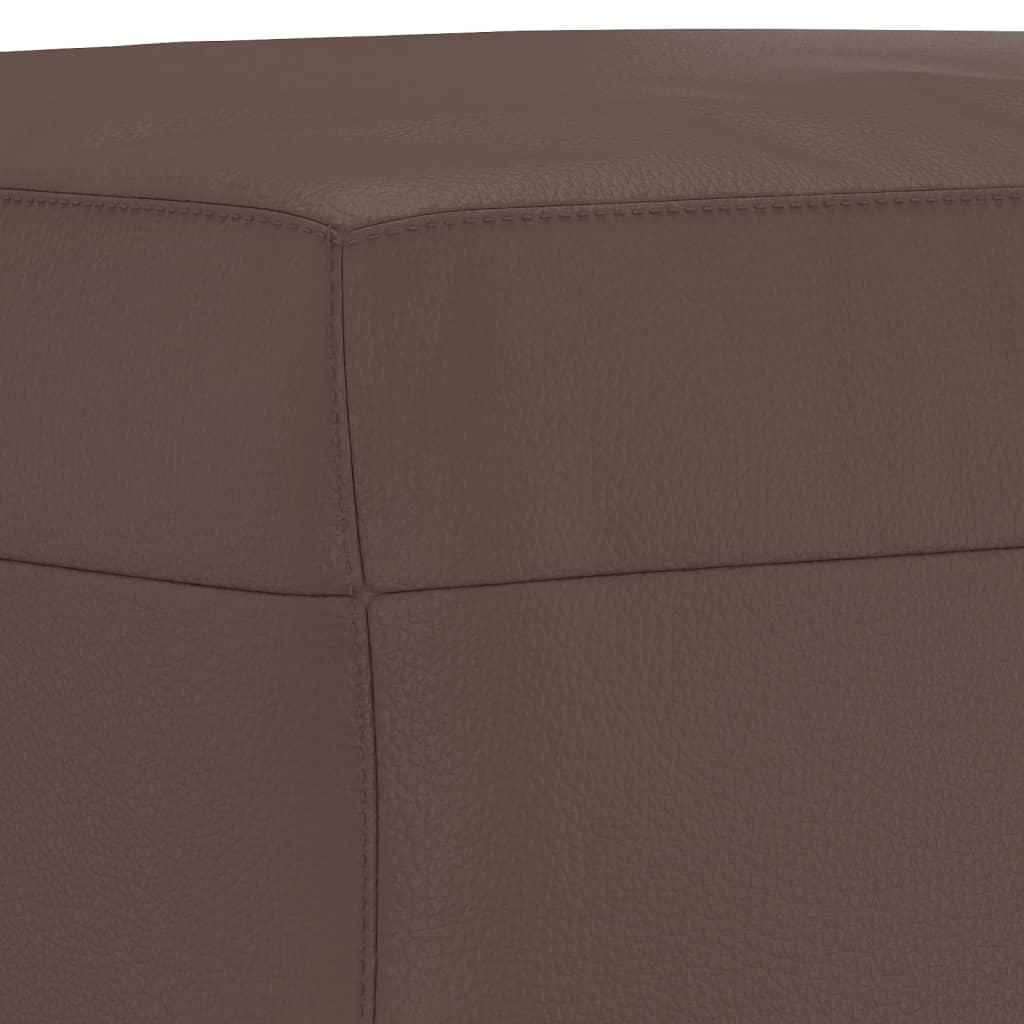 Υποπόδιο Καφέ 60x50x41 εκ. από Συνθετικό Δέρμα