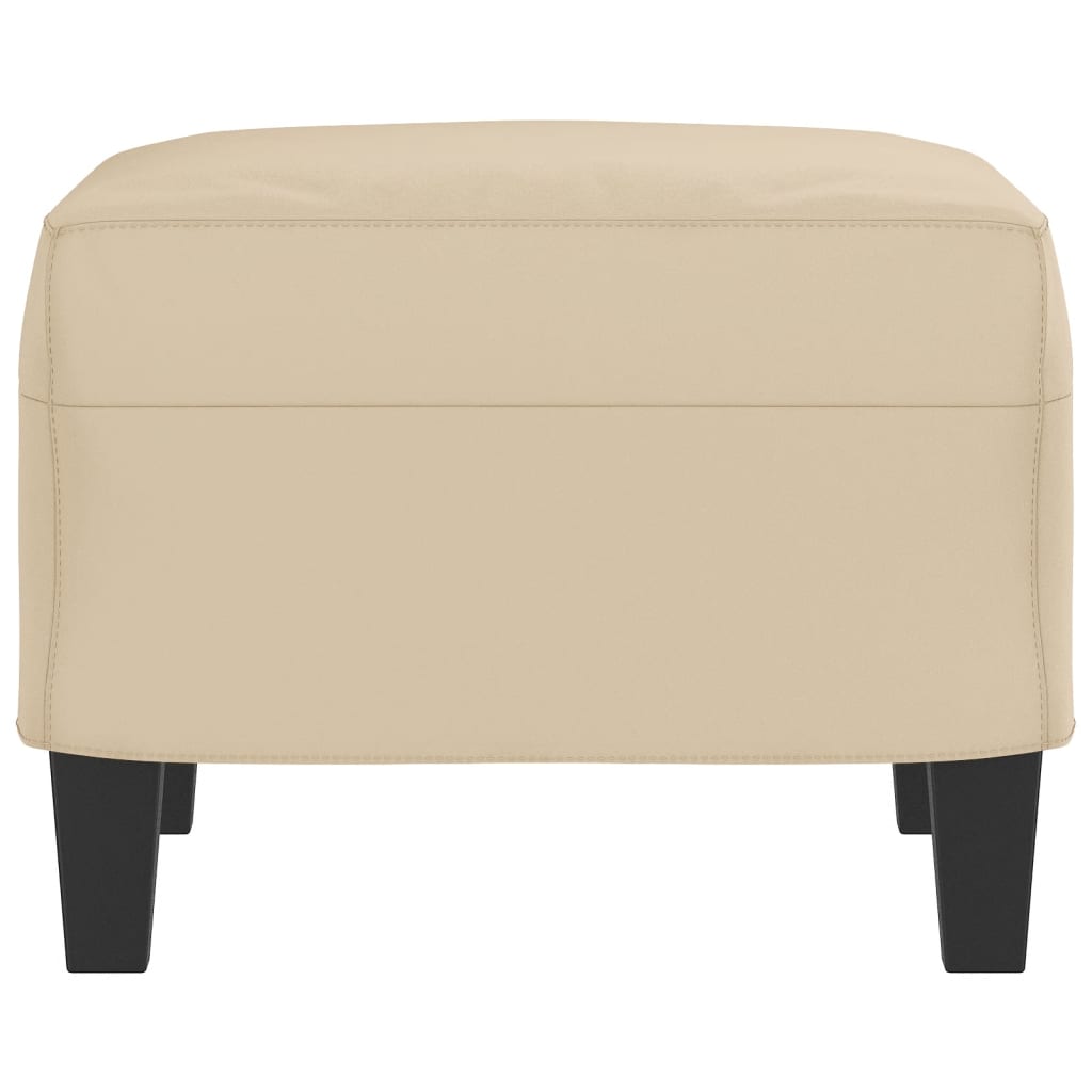 Υποπόδιο Κρεμ 60x50x41εκ. από Ύφασμα Μικροϊνών