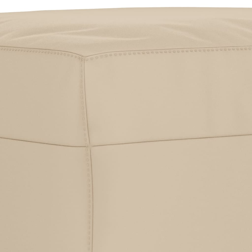 Υποπόδιο Κρεμ 60x50x41εκ. από Ύφασμα Μικροϊνών