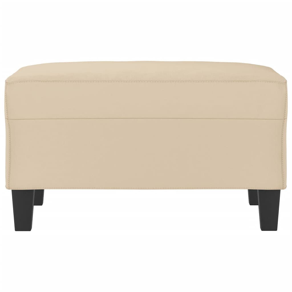 Υποπόδιο Κρεμ 70 x 55 x 41 εκ. από Ύφασμα Μικροϊνών