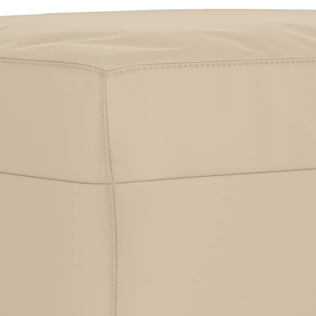 Υποπόδιο Κρεμ 70 x 55 x 41 εκ. από Ύφασμα Μικροϊνών