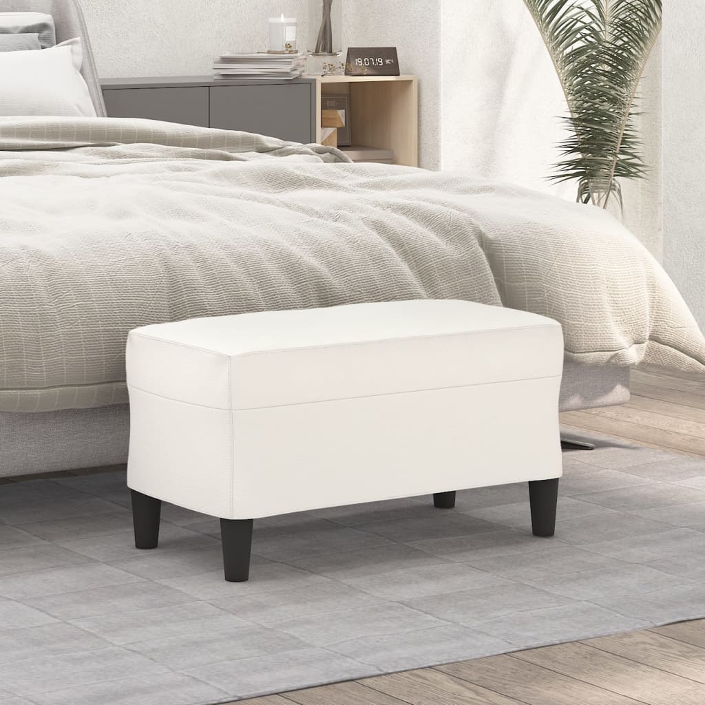 Πάγκος Κρεμ 70x35x41 εκ. από Συνθετικό Δέρμα - Pakobazaar