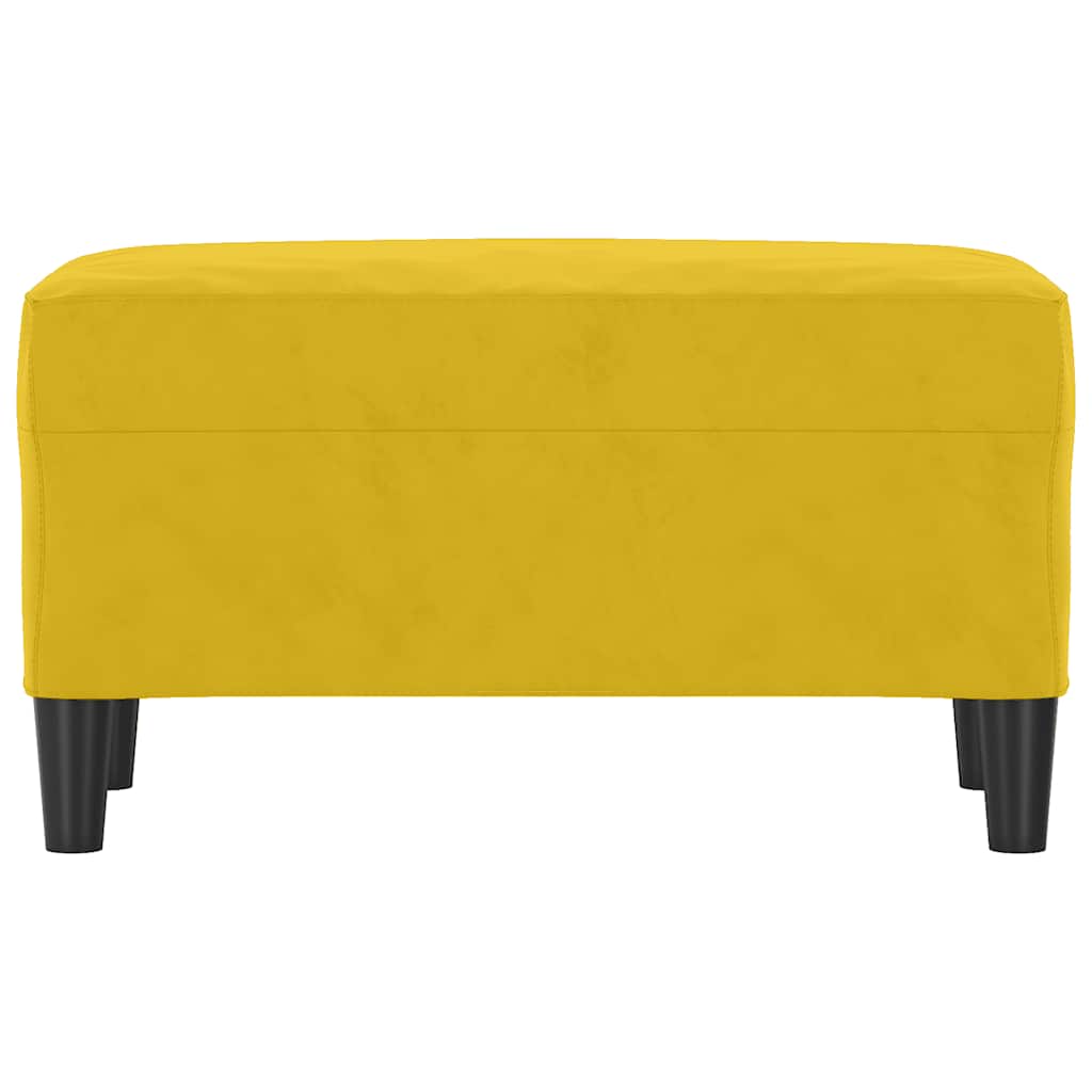 Πάγκος Κίτρινο 70 x 35 x 41 εκ. Βελούδινος