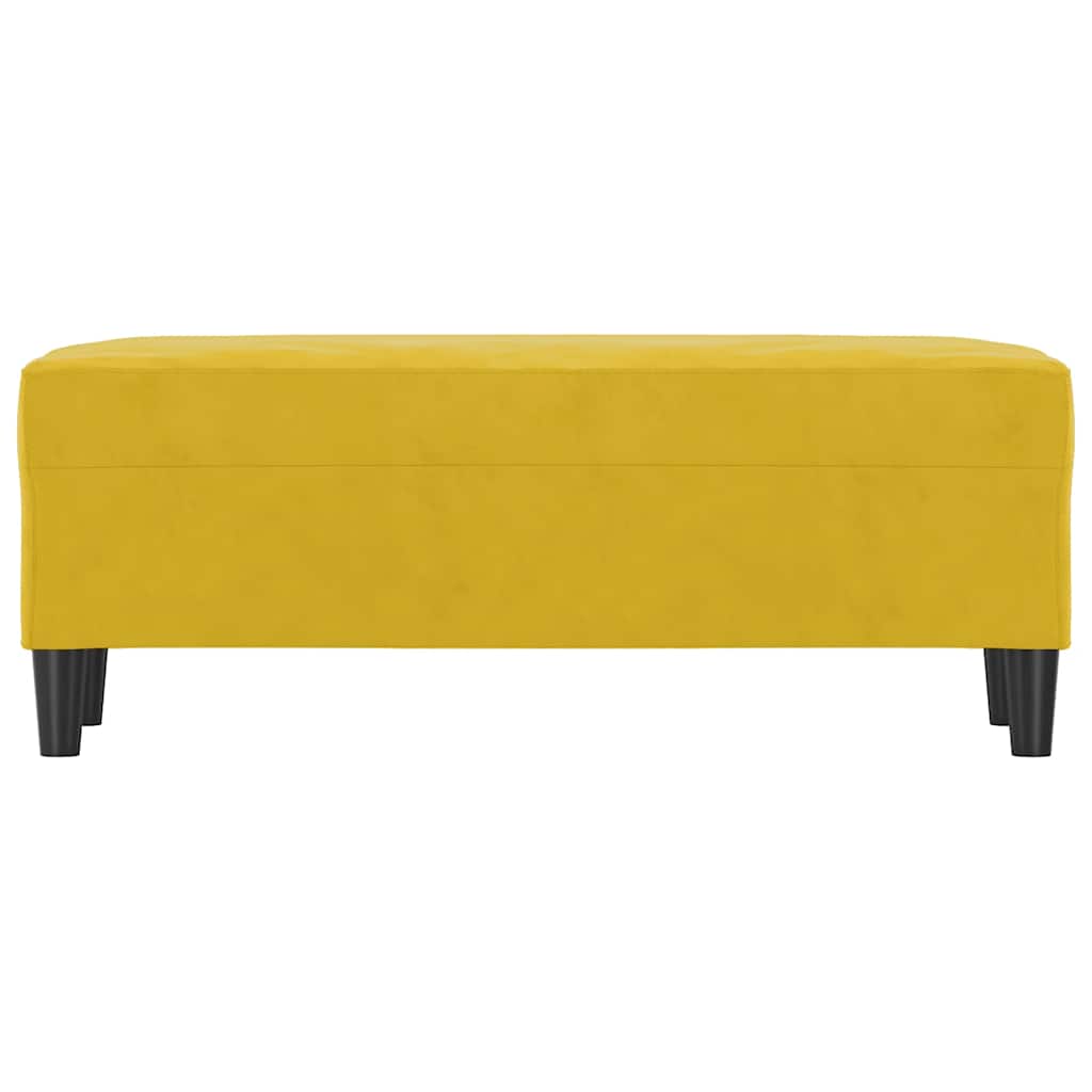 Πάγκος Κίτρινο 100x35x41 εκ. Βελούδινος